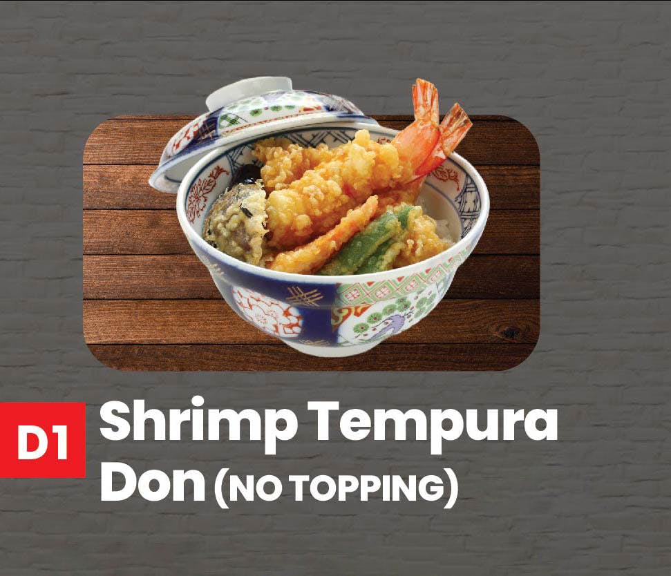 Shrimp Tempura Don (No Topping)